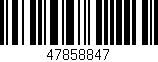 Código de barras (EAN, GTIN, SKU, ISBN): '47858847'