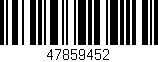 Código de barras (EAN, GTIN, SKU, ISBN): '47859452'