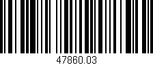 Código de barras (EAN, GTIN, SKU, ISBN): '47860.03'