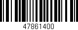 Código de barras (EAN, GTIN, SKU, ISBN): '47861400'