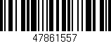 Código de barras (EAN, GTIN, SKU, ISBN): '47861557'