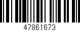 Código de barras (EAN, GTIN, SKU, ISBN): '47861673'