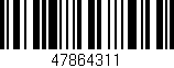 Código de barras (EAN, GTIN, SKU, ISBN): '47864311'