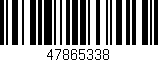 Código de barras (EAN, GTIN, SKU, ISBN): '47865338'