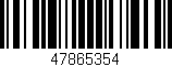 Código de barras (EAN, GTIN, SKU, ISBN): '47865354'