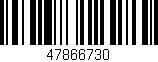 Código de barras (EAN, GTIN, SKU, ISBN): '47866730'