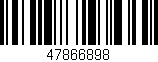 Código de barras (EAN, GTIN, SKU, ISBN): '47866898'