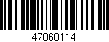 Código de barras (EAN, GTIN, SKU, ISBN): '47868114'