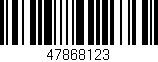 Código de barras (EAN, GTIN, SKU, ISBN): '47868123'