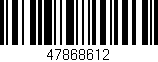 Código de barras (EAN, GTIN, SKU, ISBN): '47868612'