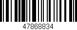Código de barras (EAN, GTIN, SKU, ISBN): '47868834'