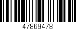 Código de barras (EAN, GTIN, SKU, ISBN): '47869478'