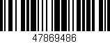Código de barras (EAN, GTIN, SKU, ISBN): '47869486'