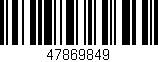 Código de barras (EAN, GTIN, SKU, ISBN): '47869849'