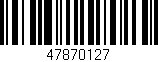 Código de barras (EAN, GTIN, SKU, ISBN): '47870127'