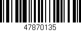 Código de barras (EAN, GTIN, SKU, ISBN): '47870135'