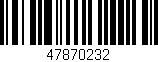 Código de barras (EAN, GTIN, SKU, ISBN): '47870232'