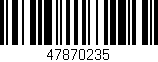 Código de barras (EAN, GTIN, SKU, ISBN): '47870235'