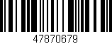 Código de barras (EAN, GTIN, SKU, ISBN): '47870679'