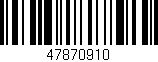 Código de barras (EAN, GTIN, SKU, ISBN): '47870910'