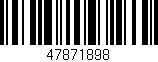 Código de barras (EAN, GTIN, SKU, ISBN): '47871898'