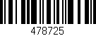 Código de barras (EAN, GTIN, SKU, ISBN): '478725'