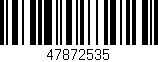 Código de barras (EAN, GTIN, SKU, ISBN): '47872535'
