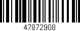 Código de barras (EAN, GTIN, SKU, ISBN): '47872908'