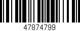 Código de barras (EAN, GTIN, SKU, ISBN): '47874799'
