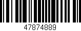 Código de barras (EAN, GTIN, SKU, ISBN): '47874889'