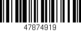Código de barras (EAN, GTIN, SKU, ISBN): '47874919'