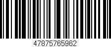 Código de barras (EAN, GTIN, SKU, ISBN): '47875765962'
