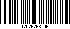Código de barras (EAN, GTIN, SKU, ISBN): '47875766105'
