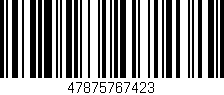 Código de barras (EAN, GTIN, SKU, ISBN): '47875767423'