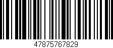 Código de barras (EAN, GTIN, SKU, ISBN): '47875767829'