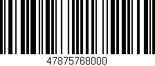 Código de barras (EAN, GTIN, SKU, ISBN): '47875768000'