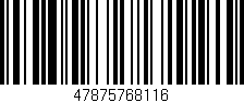 Código de barras (EAN, GTIN, SKU, ISBN): '47875768116'