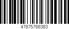 Código de barras (EAN, GTIN, SKU, ISBN): '47875768383'