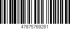 Código de barras (EAN, GTIN, SKU, ISBN): '47875769281'