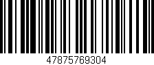 Código de barras (EAN, GTIN, SKU, ISBN): '47875769304'