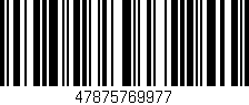 Código de barras (EAN, GTIN, SKU, ISBN): '47875769977'