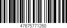 Código de barras (EAN, GTIN, SKU, ISBN): '47875771260'