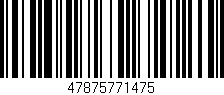 Código de barras (EAN, GTIN, SKU, ISBN): '47875771475'
