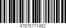 Código de barras (EAN, GTIN, SKU, ISBN): '47875771482'