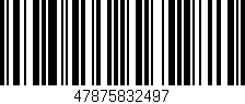 Código de barras (EAN, GTIN, SKU, ISBN): '47875832497'