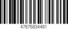 Código de barras (EAN, GTIN, SKU, ISBN): '47875834491'