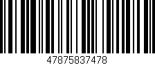 Código de barras (EAN, GTIN, SKU, ISBN): '47875837478'