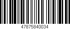 Código de barras (EAN, GTIN, SKU, ISBN): '47875840034'