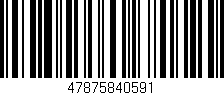 Código de barras (EAN, GTIN, SKU, ISBN): '47875840591'