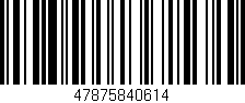 Código de barras (EAN, GTIN, SKU, ISBN): '47875840614'